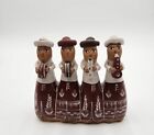 Vintage Peruvian Musicians, Folk Art, 5.5" By 6" Figurine  Peru Ceramic Pottery