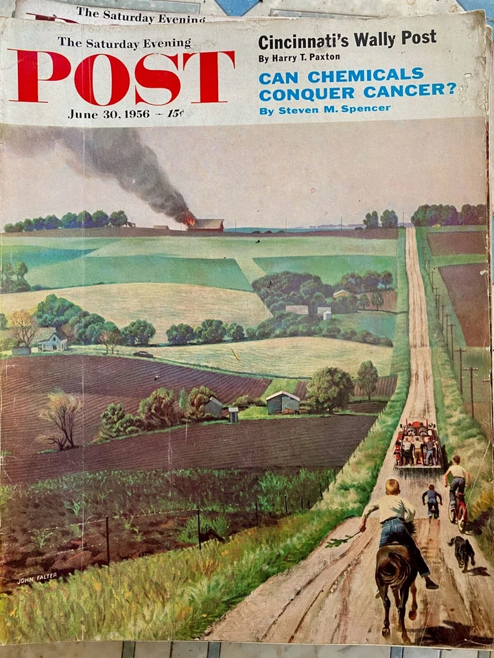 1956 JUNE 30 The Saturday Evening Post Vintage Magazine JOHN FALTER VGC ADS - Image 1 of 1