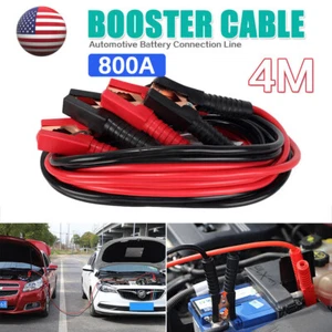 Heavy Duty 2 Gauge 13 Ft Battery Booster Cable Emergency Power Jumper 800 Amp - Picture 1 of 16
