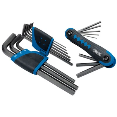Hex Allen Key Set 17pc Metric Hex Hexagon Allan Keys Draper 31144 Pocket Tool - Image 1 of 4