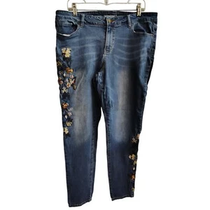 Westport floral embroidered signature fit skinny jeans - Picture 1 of 7