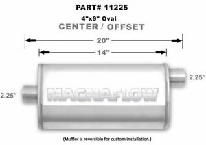 MAGNAFLOW PERF EXHAUST   MAG11225 | Stainless Muffler 2.25in. Offset In/Center
