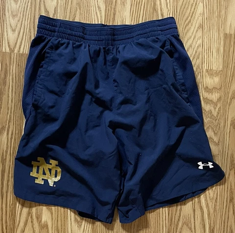 Notre Dame Basketball Team Issued Under Armour Shorts Large Cover