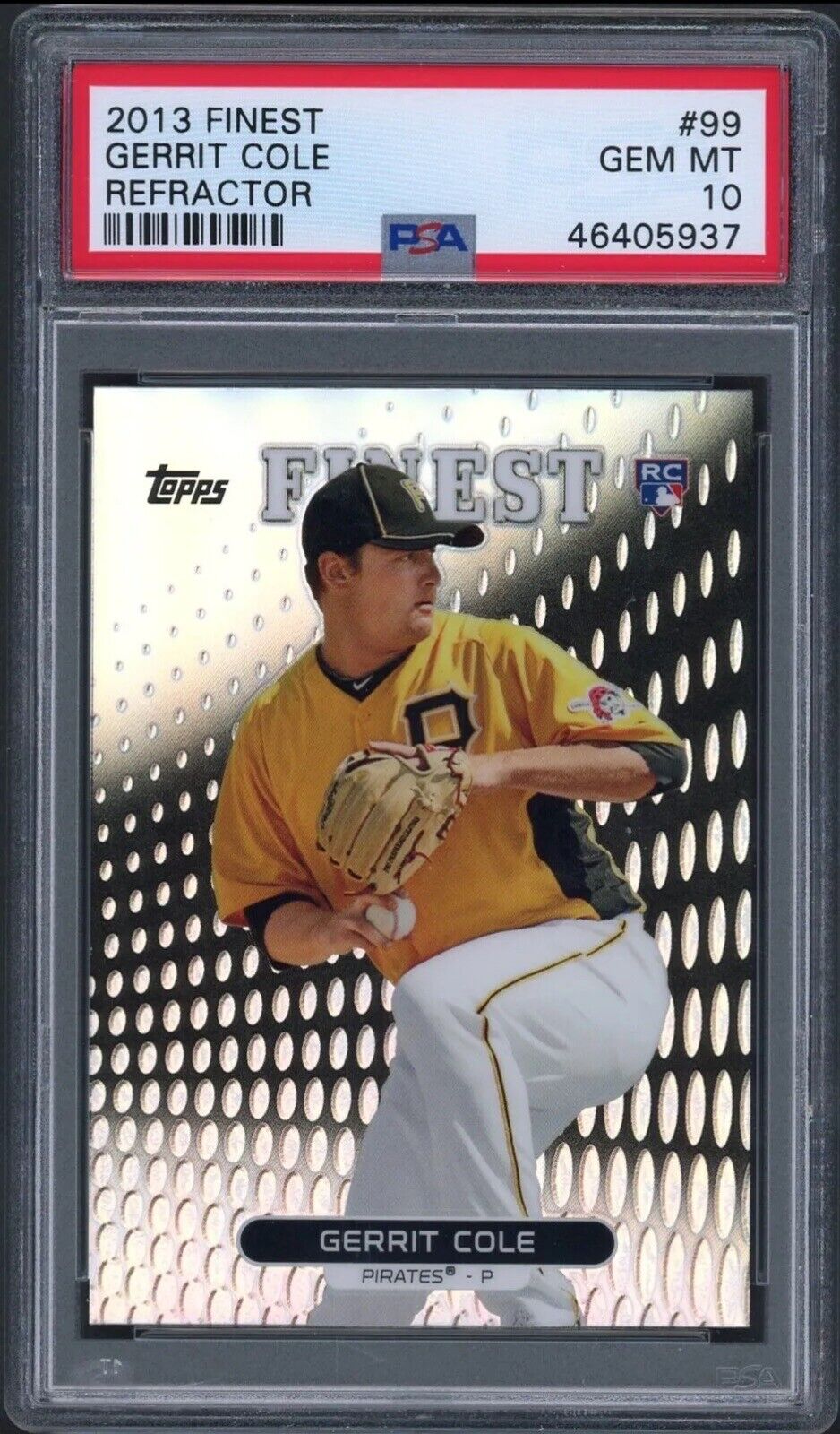 2013 Topps Finest Gerrit Cole Refractor Rookie RC #99 PSA 10