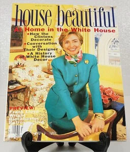 1994 House Beautiful HILLARY CLINTON at White House Cover Frank Lloyd Wright - Picture 1 of 2