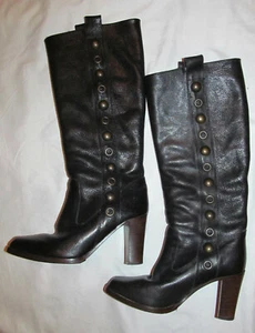 FRYE PIPER STUD PULL ON studded high heel knee tall boots 6 M italy  - Picture 1 of 7