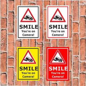 Schild Achtung Videoüberwachung Smile - You're on camera -in 4 Größen - S349-003 - Bild 1 von 5