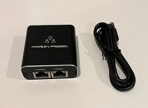 Ethernet Splitter 1 To 2 High Speed 1000Mbps Internet Splitter With Usb Power - Picture 1 of 1