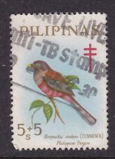 Filipiny 1967 Filipiński trogon gruźlica Relief 5 + 5s Fine Used SG 1114 W bardzo dobrym stanie