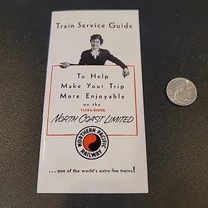 1963 Northern Pacific Railroad Train Service Guide Vista Dome Railway Booklet - Picture 1 of 7
