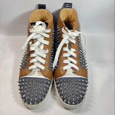 Sneakers Christian Louboutin multicolore in pelle con borchie taglia 42,5... - Immagine 1 di 4
