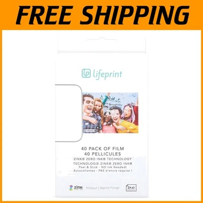 40-Pack 3x4.5 Sticky-Back Film for Photo & Video Printer - Image 1 of 4