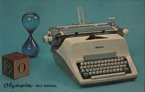 Publicidad The Olympia SG-3 Máquina de Escribir Manual Cromo Vintage Postal Tarjeta Postal - Imagen 1 de 2