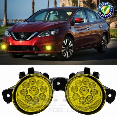 New Pair of Yellow Fog Lights Lamps Front Bumper For INFINITI M35 2008-2010 US — 第 1/4 张图片