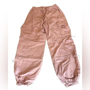 HALARA Pull On Cargo Parachute Pants Elastic Hem New With Tags Women’s XS Pink - Picture 1 of 8