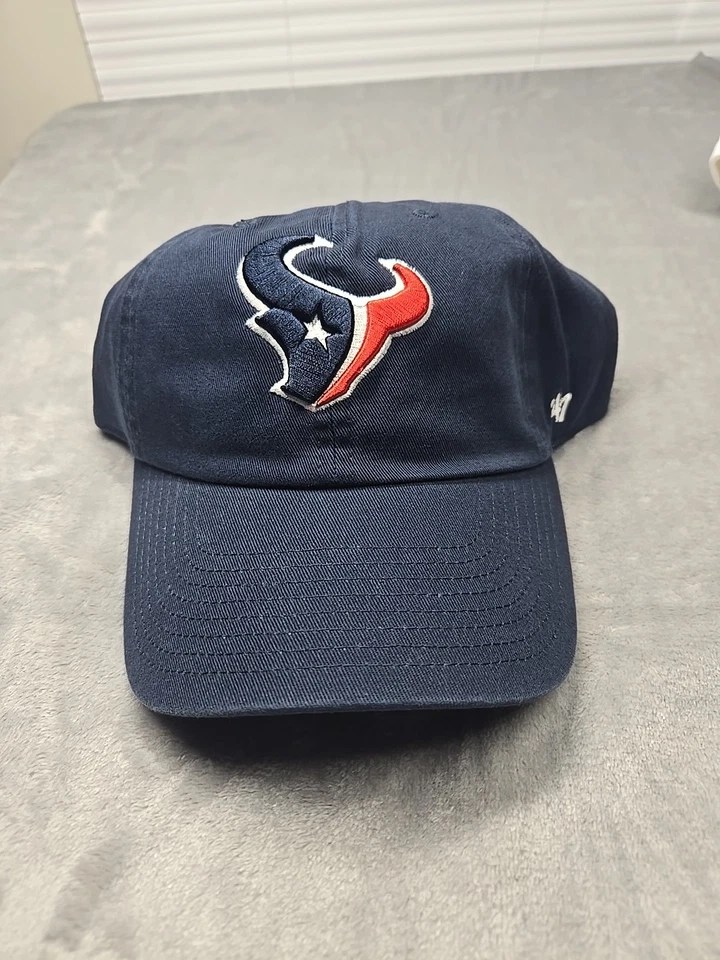 Houston Texans 47 BRAND NFL Strapback Adjustable Cap Dad Hat Navy Clean up