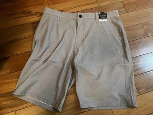 NWT Men's Hurley Hybrid WalkShort Size 36 Beige Color Inseam 9.5” With Stretch - Picture 1 of 10
