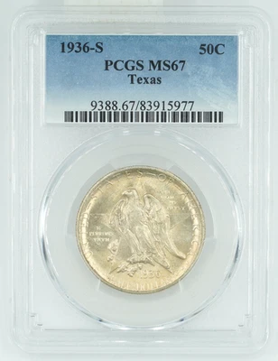 1936-S PCGS MS67 Texas Commemorative Half Dollar - Image 1 of 3