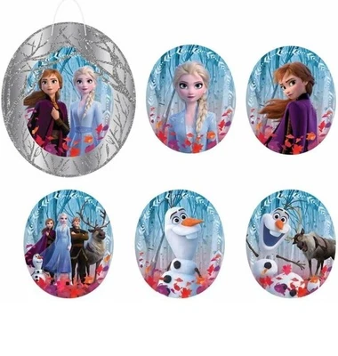 Disney Frozen 2 Glitter Wall Frame With Cutouts Decoration Kit - Pack of 7 - Ado - Image 1 of 3