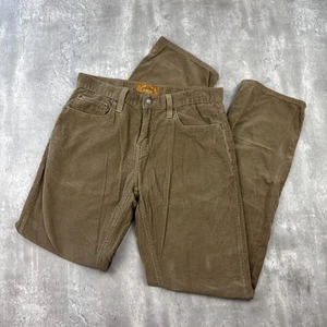 Red Camel Pants Men's32x34 Brown Straight Leg Corduroy Handcrafted Jeans Y2K 90s - Picture 1 of 11