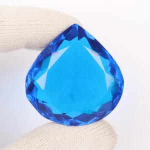 125.8 Ct.Pear Cut Faceted Stone Blue Topaz Loose Stone For Jewelry Making - Picture 1 of 5
