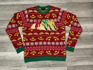 Blizzard Bay Ugly Christmas Sweater Mexican Tacos Sombreros Cinco De Mayo Large - Bild 1 von 6