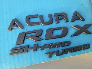 ACURA RDX NEGRO TURBO SH-AWD LETRAS EMBLEMAS OEM CON LOGOTIPO OEM USADO  - Imagen 1 de 3