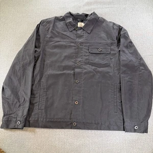Flint and Tinder Waxed Trucker Jacket Mens XL Gray Flannel Lined Pockets USA - Picture 1 of 13