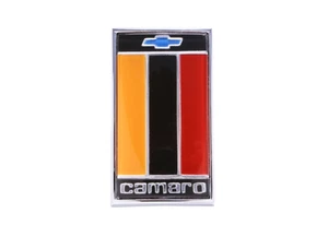 Trim Parts 6844 - 1975-77 Chevy Camaro Orange Black Red Header Emblem USA Made - Picture 1 of 3