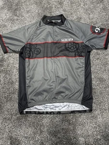 PRIMAL Cycling Jersey 3/4 Zip #92 Gauges Gears Graphic Black Grey Pocketed SZ XL - Picture 1 of 10