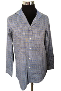 Perry Ellis Premium Slim Fit Shirt Men's Size 15.5/34-35 Blue Gray Black Plaid - Picture 1 of 17