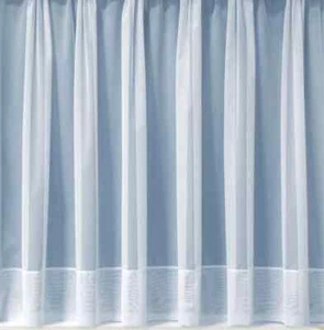 PLAIN JANE WHITE NET CURTAINS DROPS: 50" - 70" x WIDTHS 1-10 METRES - Picture 1 of 2