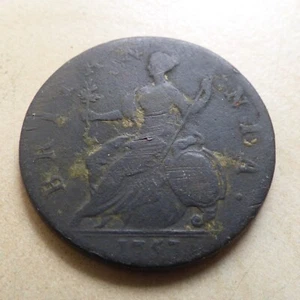 George II Half-Penny 1753 Good Grade (myrefn21620) - Picture 1 of 4