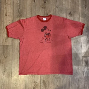 Vintage The Disney Store classic Mickey Mouse ringer shirt XXL red - Picture 1 of 6