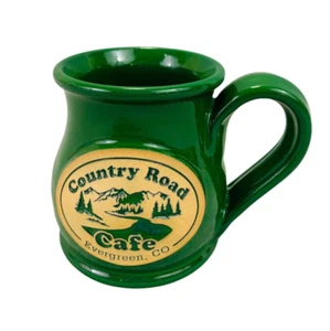 Country Road Cafe Deneen Pottery green coffee mug cup - Picture 1 of 6