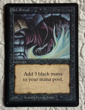 Dark Ritual NM MT Beta Limited Edition 1993 Original Mtg