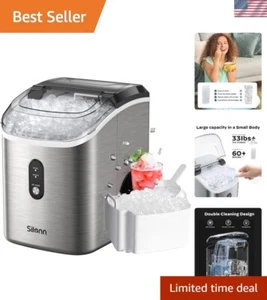 Nugget Ice Maker Countertop, Chewable Pellet Ice Machine with Self-Cleanin Fu... - Picture 1 of 8