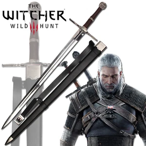 SR Full Size Carbon 49" Fantasy Monster Slayer Steel Blade Silver Sword Medieval - Picture 1 of 20