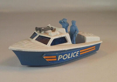 Matchbox Superfast Nr. 52 Police Launch Boot weiß/blau schmale Räder 2 #596 - Bild 1 von 3