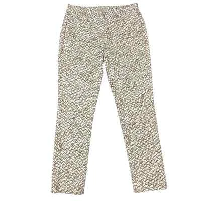 Michael Michael Kors Printed Dress Pant Tan White Size 4 - Image 1 of 4