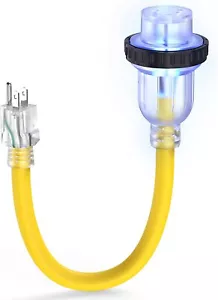 15 Amp Male to 30 Amp Female RV Adapter Cord 5-15P toL5-30R Electrical Converter - Picture 1 of 7
