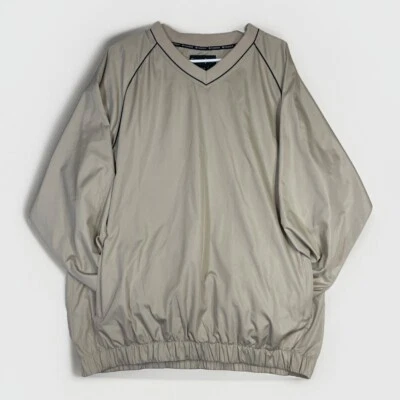 VTG FootJoy Men's Windbreak Pullover V Neck FJ Golf Jacket Packable Loop Strap L - Image 1 of 4