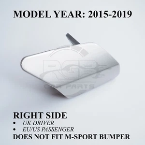 Cubierta de arandela de faros para BMW X6 F16 SE lado derecho 2015-2019 plata mineral A14 - Imagen 1 de 14