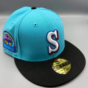 Seattle Mariners Mütze Herren 7 1/4 Blau Schwarz 59Fifty New Era Fitted Cap Neu - Bild 1 von 8