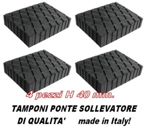 Tamponi in gomma H 40 mm per ponti sollevatori ruote - MADE IN ITALY - 4 pezzi - Imagen 1 de 1