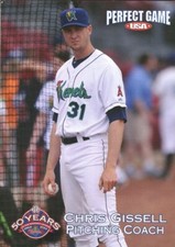 2012 Team Issue Cedar Rapids Kernels CHRIS GISSELL RC ANGELS PITCHING COACH