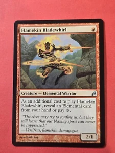 2007 Magic The Gathering Lorwyn #165 Flamekin Bladewhirl, UC, NF, cd1 - Picture 1 of 3