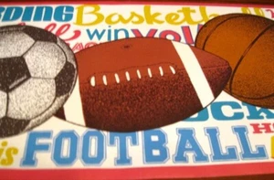 Wallpaper Border Girls All Sports Pink Magenta Trim Soccer FootBall EH10020 NIP - Picture 1 of 2