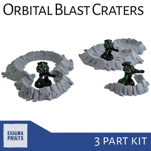 Crateri a scoppio orbitali - Terreno stampato in 3D 28 mm per Wargaming da tavolo - Foto 1 di 3