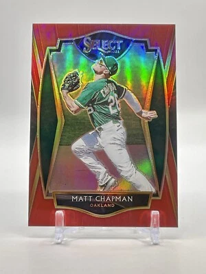 2021 Panini Select Baseball - MATT CHAPMAN  Red Parallel /199 Premier Level #194 - Image 1 of 2
